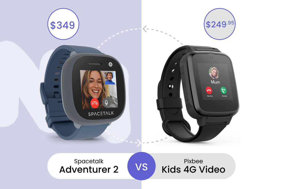 Spacetalk Adventurer 2 vs Pixbee Kids 4G Video Smart Watch - Hinta, ominaisuudet ja turvallisuusvertailu
