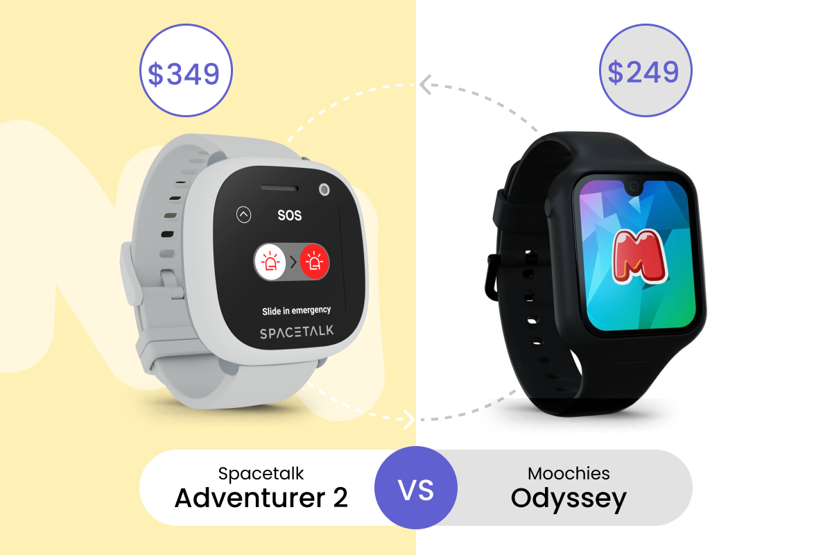 Spacetalk Adventurer 2 vs Moochies Odyssey - Vergelijking van prijs, functies en veiligheid