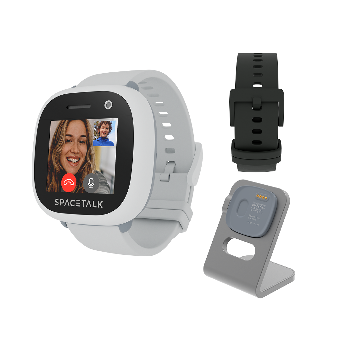Spacetalk Adventurer 2 Essential Bundle (Smartwatch + schwarzes Armband + Ladestation)